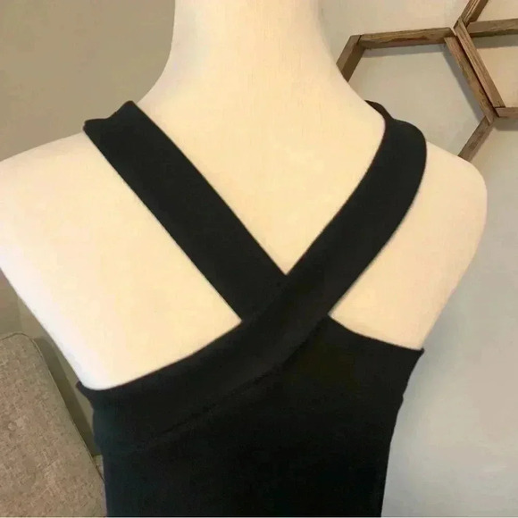 SHEIN black cross neck bodysuit - Picture 5 of 7